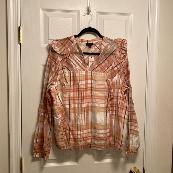 Current Air Tops - Brand New Current Air Pink/Rose Long Sleeve Blouse…size XL